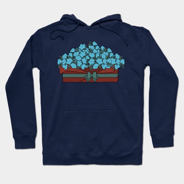 Nemophila Menziesii (No Text) Hoodie by The Attoram Studio